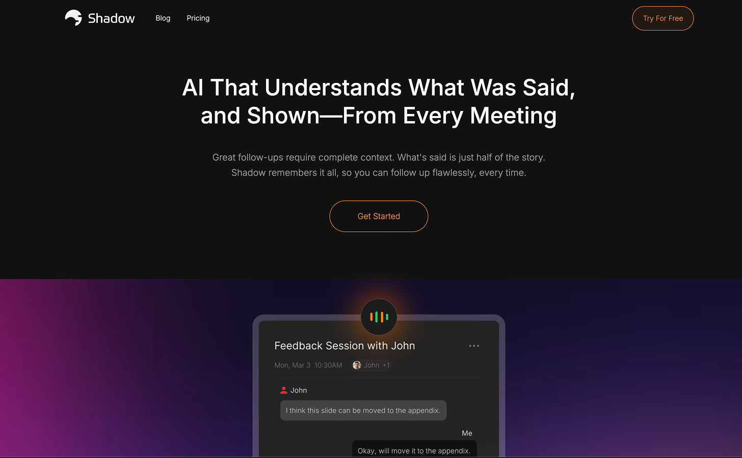 Relora product interface screenshot